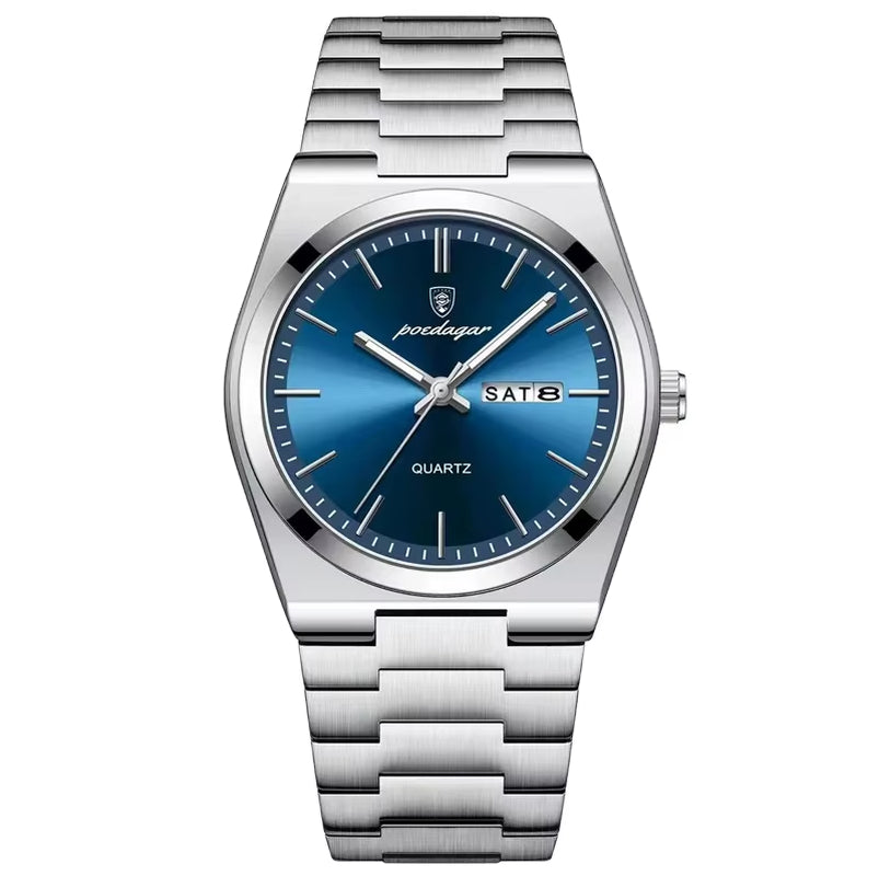 2024 New POEDAGAR 930Luxury Watch for Man Waterproof Luminous Stainless Steel Men Watch Casual Quartz Men'S Watches Male Clock